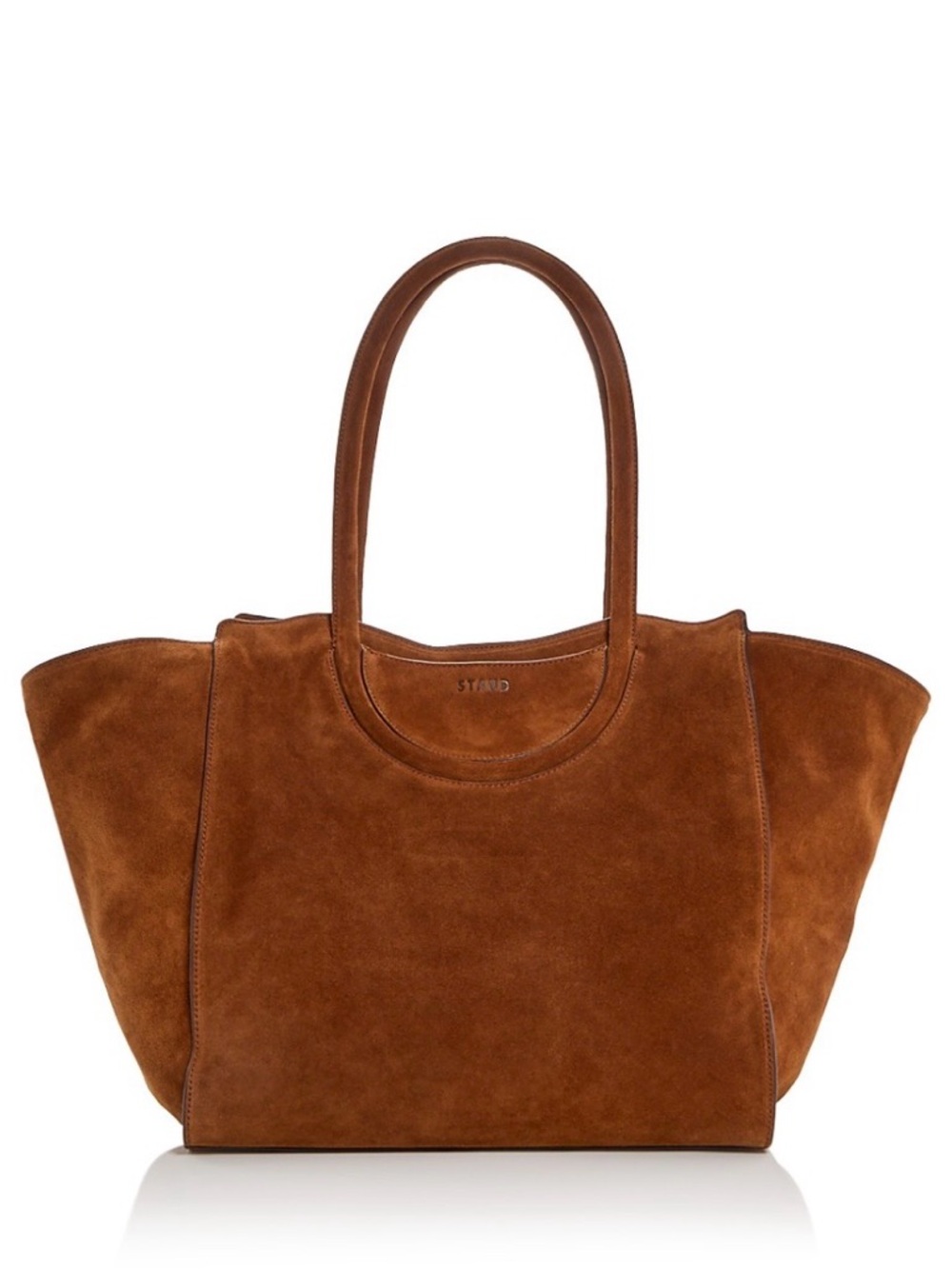 Staud Maude Suede Tote in Tabacco